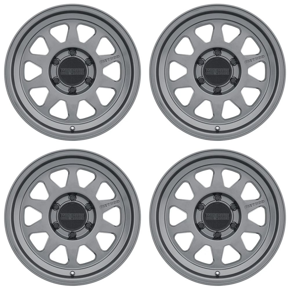 (set of 4) Method Wheels MR316 Gloss Titanium | 17x8.5" +0mm | 6x5.5mm Wheel