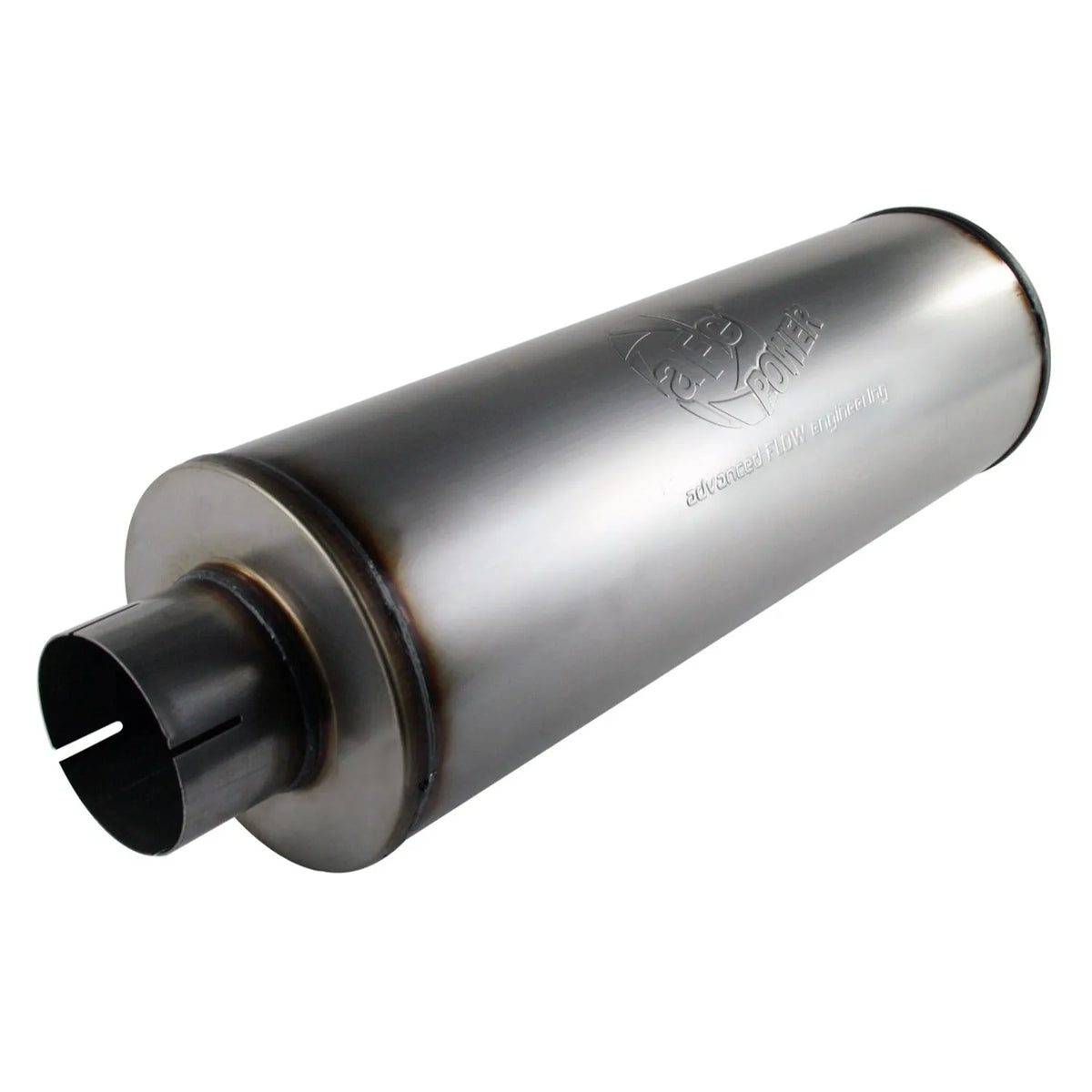 aFe MACH Force XP Exhausts Mufflers SS-409 EXH Muffler 4 ID In/Out 8 Dia