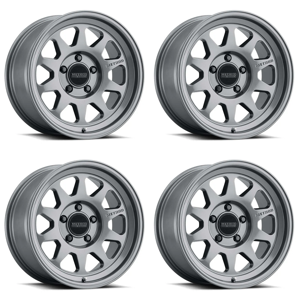 (set of 4) Method Wheels MR316 Gloss Titanium | 17x8" +25mm | 6x5.5mm Wheel