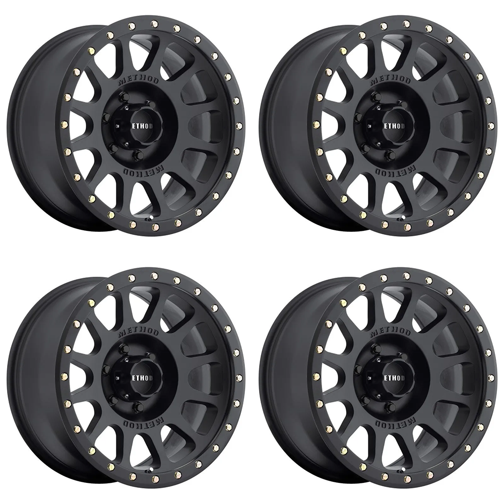 (set of 4) Method Wheels MR305 Matte Black | 18x9" +0mm | 6x5.5mm Wheel