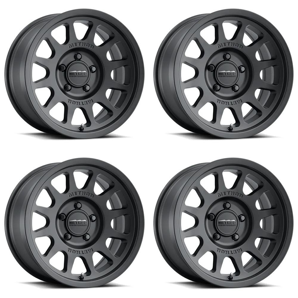 (set of 4) Method Wheels MR703 Matte Black | 17x8.5" +35mm | 5x150mm Wheel