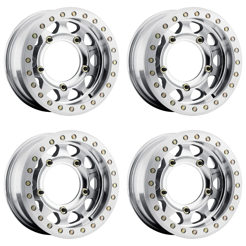 (set of 4) Method Wheels MR101 Machined - Raw | 15x5.5" -20mm | 5x205mm Wheel