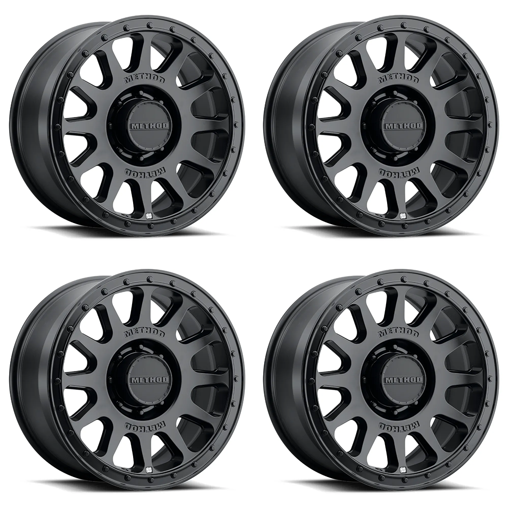 (set of 4) Method Wheels MR709-HD Matte Black | 20x9" +12mm | 8x180mm Wheel
