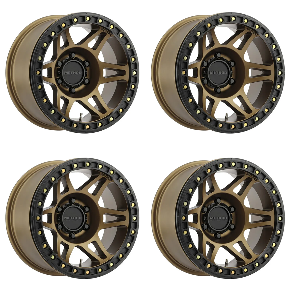 (set of 4) Method Wheels MR106 Bronze | 17x9" -44mm | 5x5mm Wheel