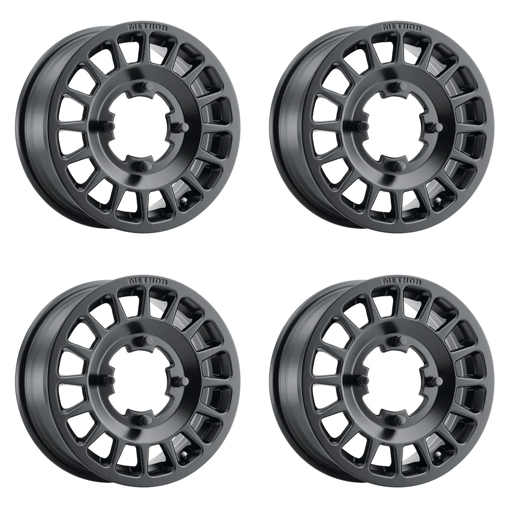 (set of 4) Method Wheels MR407 Matte Black | 15x6" +51mm | 5x4.5mm Wheel