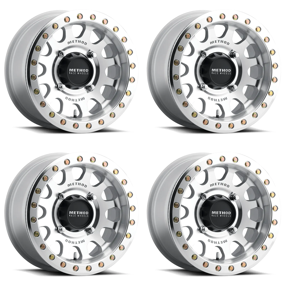 (set of 4) Method Wheels MR401 Machined - Raw | 15x7" +38mm | 6x5.5mm Wheel