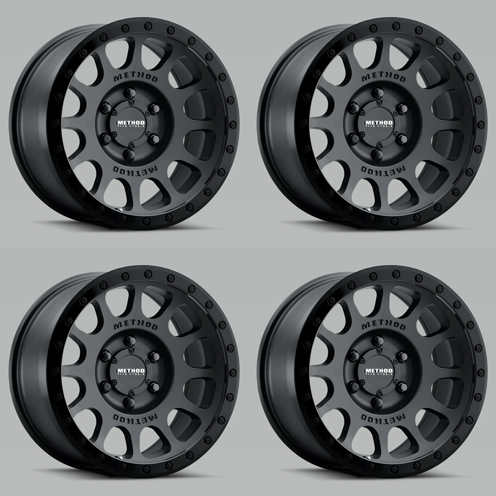 (set of 4) Method Wheels MR305 Double Black | 16x8" +0mm | 6x5.5mm Wheel