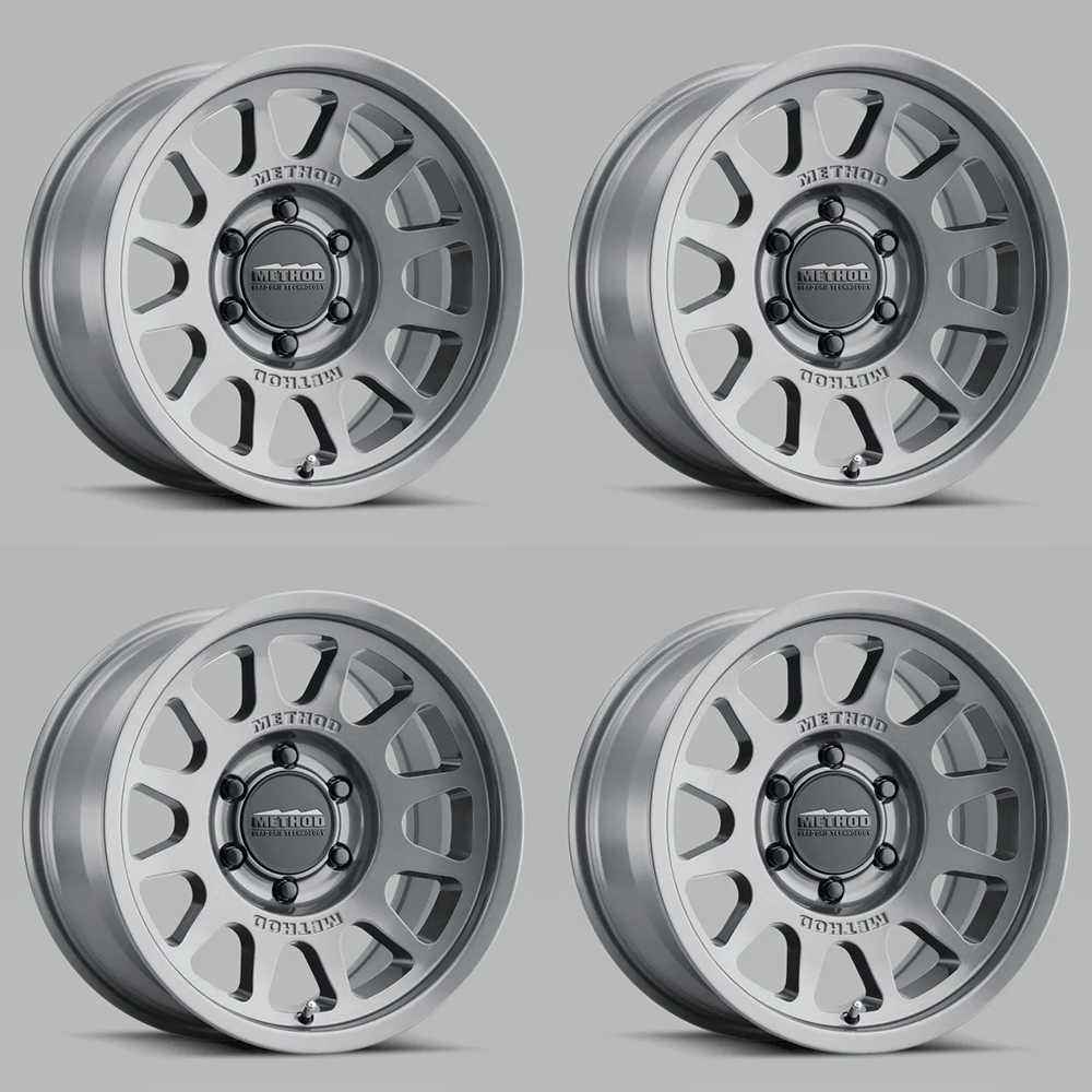 (set of 4) Method Wheels MR703 Gloss Titanium | 17x8.5" +0mm | 5x5mm Wheel