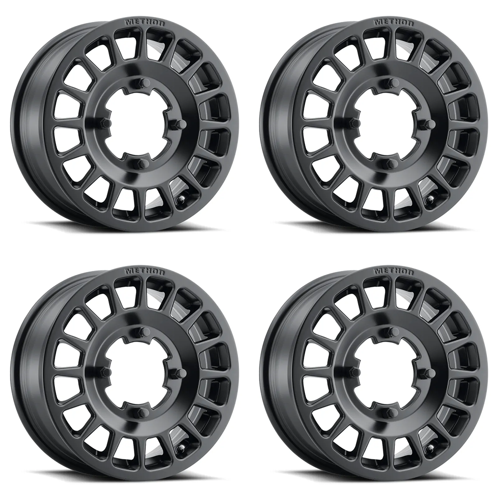 (set of 4) Method Wheels MR407 Matte Black | 15x6" +51mm | 6x5.5mm Wheel