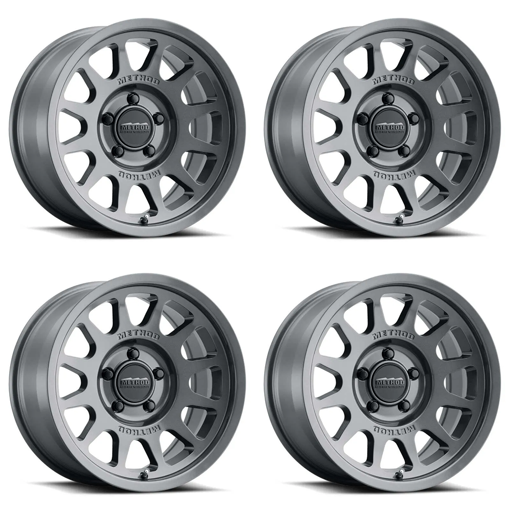 (set of 4) Method Wheels MR703 Gloss Titanium | 17x9" -12mm | 5x5mm Wheel