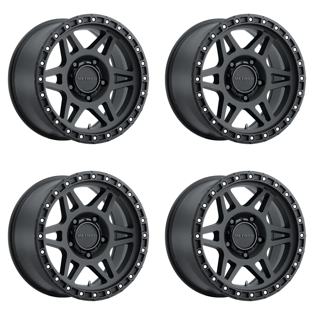 (set of 4) Method Wheels MR312 Matte Black | 17x8.5" +0mm | 5x5mm Wheel