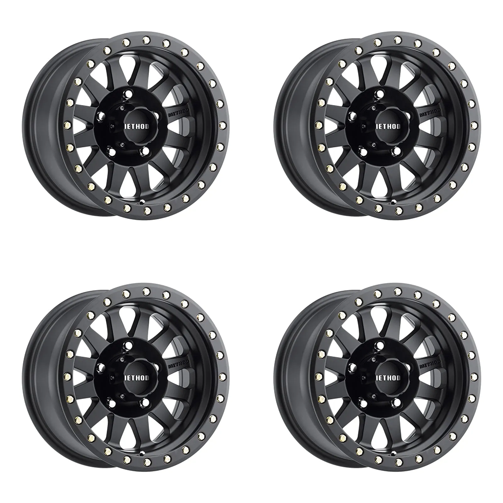 (set of 4) Method Wheels MR304 Matte Black | 17x8.5" +0mm | 5x5mm Wheel