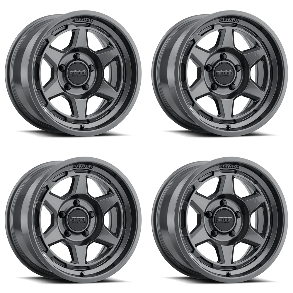 (set of 4) Method Wheels MR708 Gloss Titanium | 17x9" -38mm | 5x4.5mm Wheel