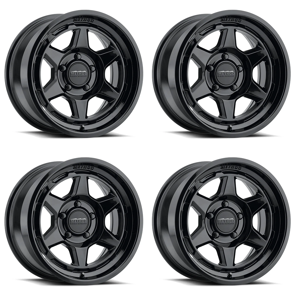 (set of 4) Method Wheels MR708 Gloss Black | 17x8.5" +0mm | 5x5mm Wheel