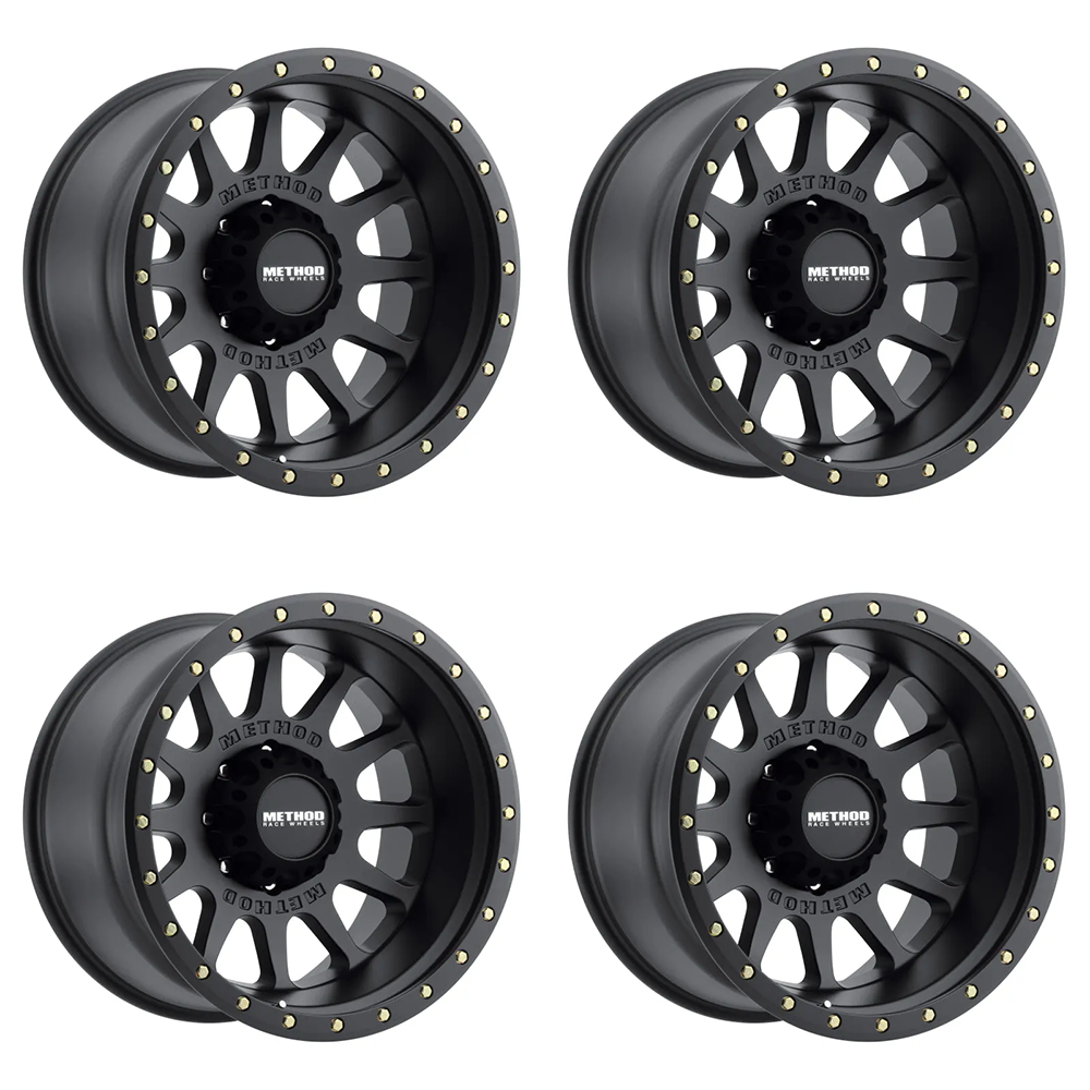 (set of 4) Method Wheels MR605 Matte Black | 20x10" -24mm | 8x170mm Wheel