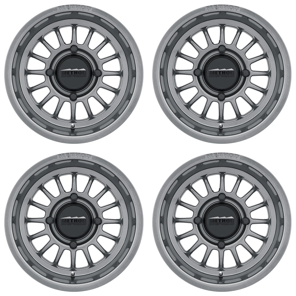 (set of 4) Method Wheels MR411 Gloss Titanium | 15x7" +38mm | 4x156mm Wheel