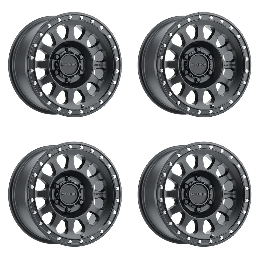 (set of 4) Method Wheels MR315 Matte Black | 16x8" +0mm | 6x5.5mm Wheel