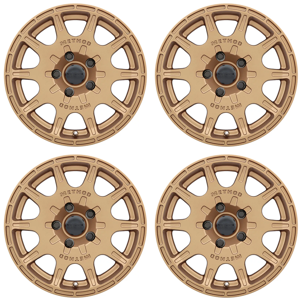 (set of 4) Method Wheels MR502 Bronze | 15x7" +15mm | 5x100mm Wheel