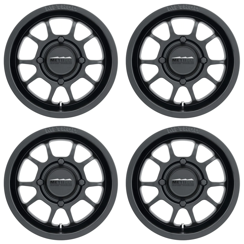 (set of 4) Method Wheels MR409 Matte Black | 15x7" +13mm | 4x136mm Wheel