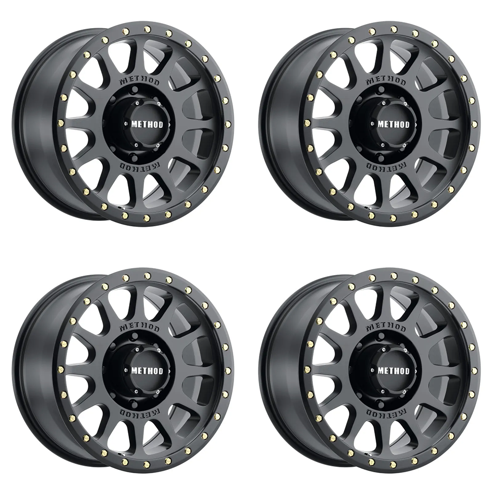 (set of 4) Method Wheels MR305 Matte Black | 20x10" -18mm | 8x170mm Wheel