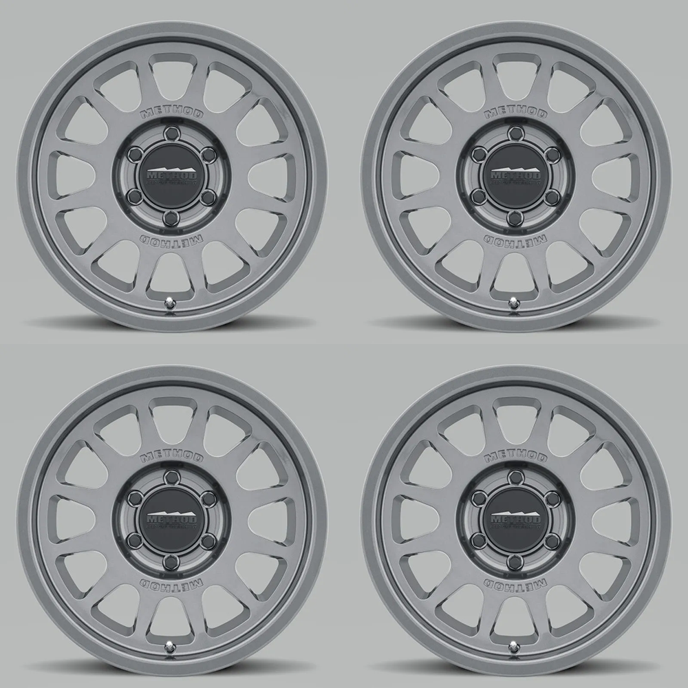 (set of 4) Method Wheels MR703 Gloss Titanium | 16x8" +0mm | 6x5.5mm Wheel