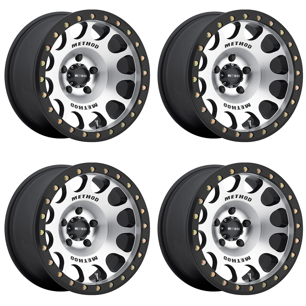 (set of 4) Method Wheels MR105 Machined | 17x9" -38mm | 5x5mm Wheel