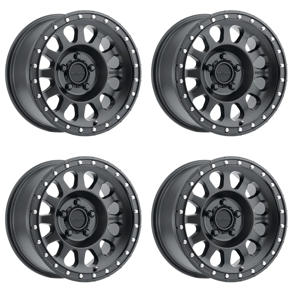 (set of 4) Method Wheels MR315 Matte Black | 17x8.5" +0mm | 5x5mm Wheel