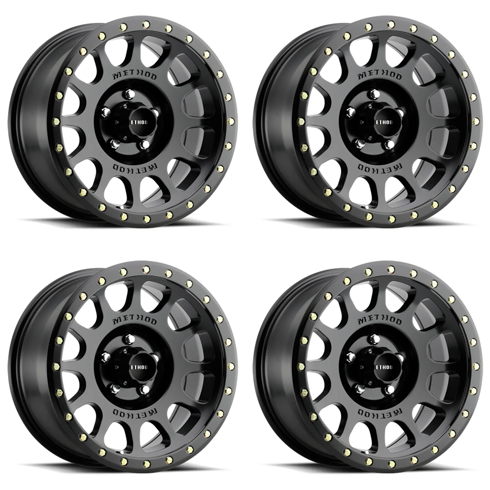 (set of 4) Method Wheels MR305 Matte Black | 18x9" +0mm | 5x150mm Wheel