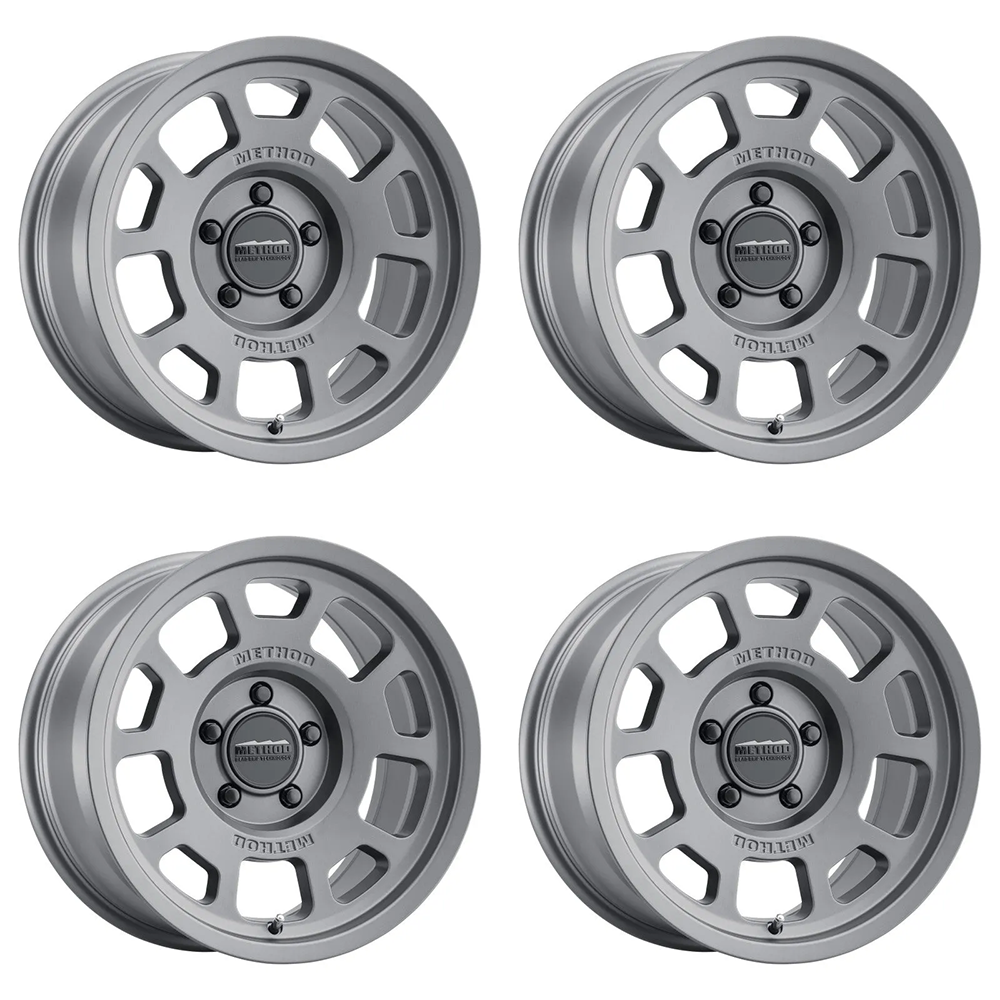 (set of 4) Method Wheels MR705 Titanium | 17x8.5" +35mm | 5x150mm Wheel
