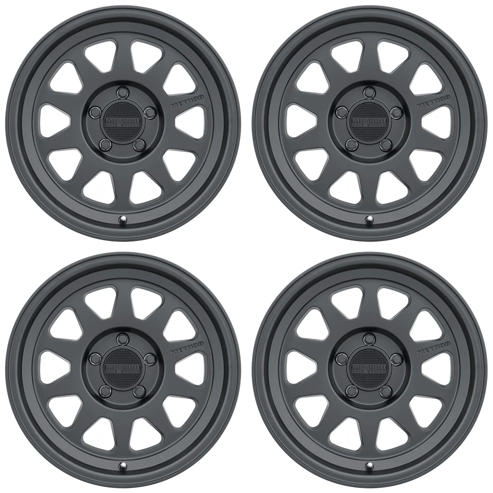 (set of 4) Method Wheels MR316 Matte Black | 17x8.5" +0mm | 5x150mm Wheel