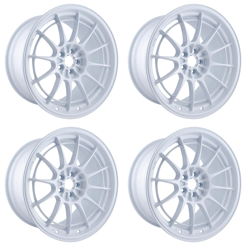 (set of 4) Enkei NT03+M Vanquish White | 18x9.5" +40mm | 5x114.3mm Wheel
