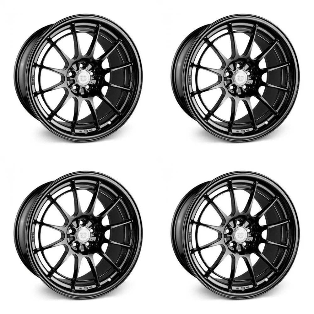 (set of 4) Enkei NT03+M Gloss Black | 18x9.5" +40mm | 5x114.3mm Wheel