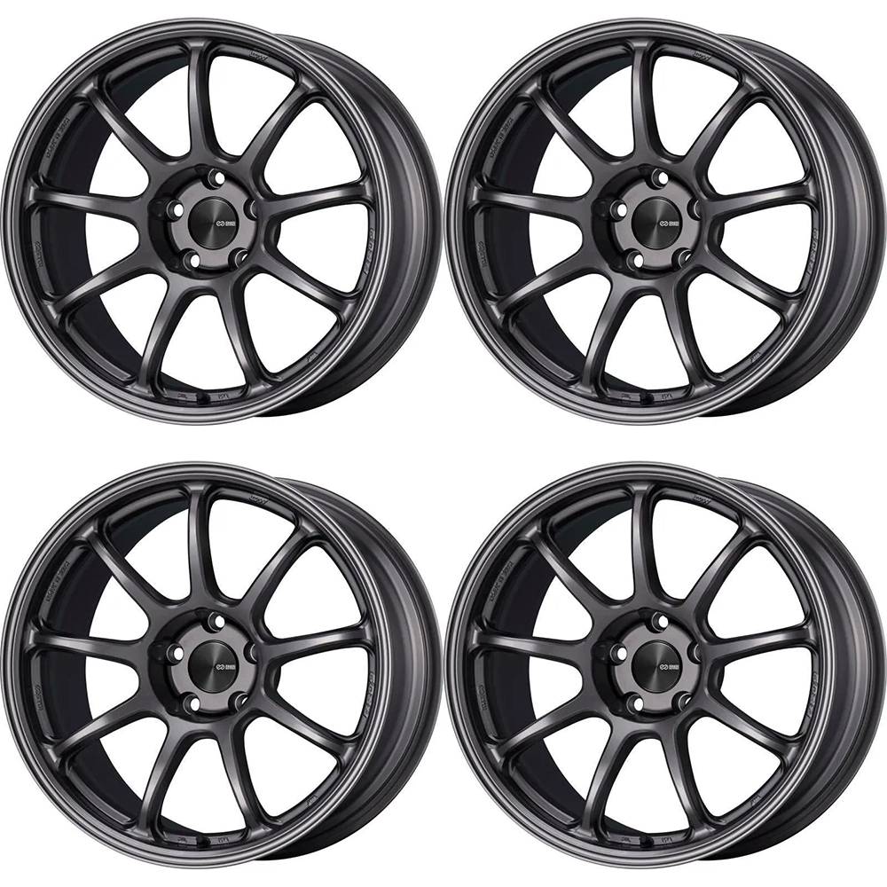 (set of 4) Enkei PF09 Dark Silver | 17x9" +45mm | 5x114.3mm Wheel