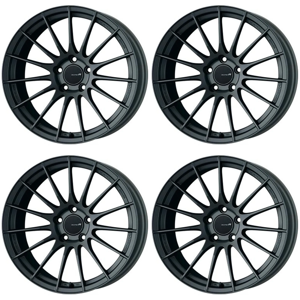 (set of 4) Enkei RS05-RR Matte Gunmetal | 18x10.5" +15mm | 5x114.3mm Wheel
