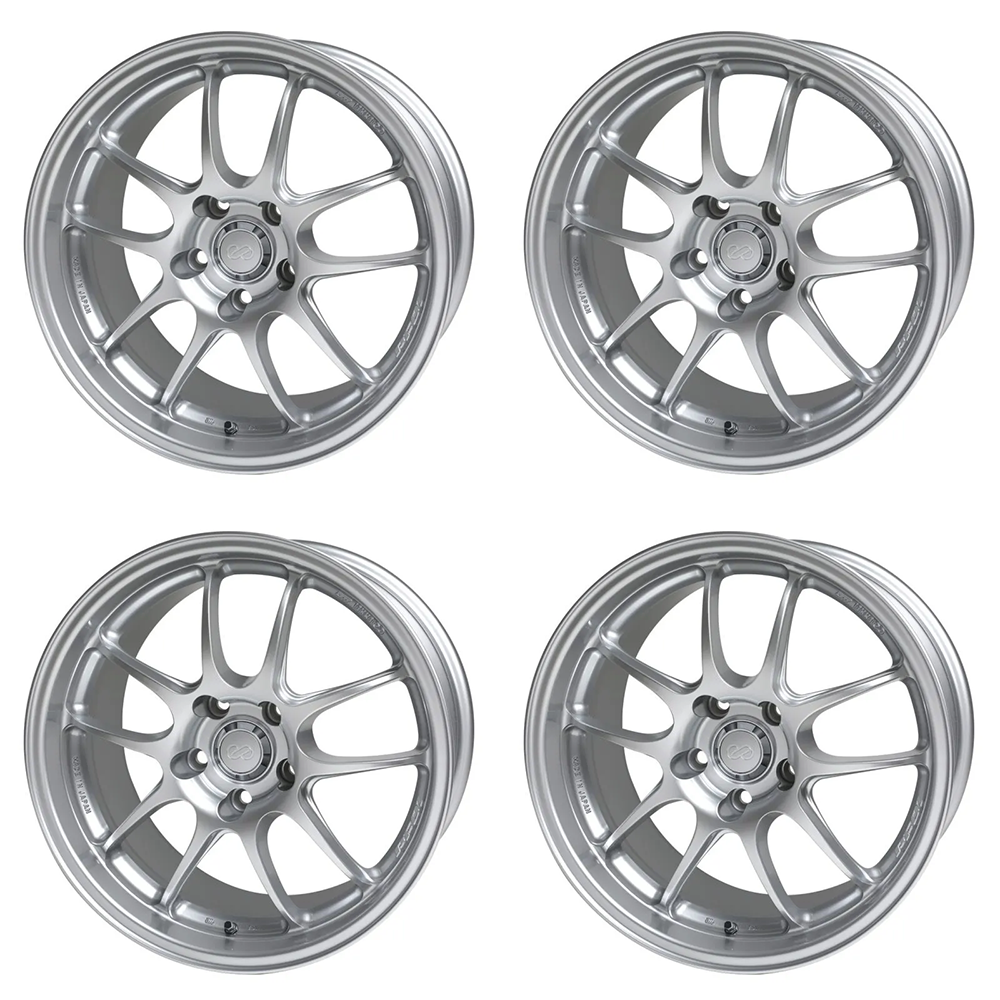 (set of 4) Enkei PF01 Silver | 17x8" +45mm | 5x114.3mm Wheel