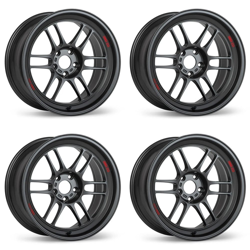 (set of 4) Enkei RPF1RS Matte Gunmetal | 18x11" -10mm | 5x114.3mm Wheel