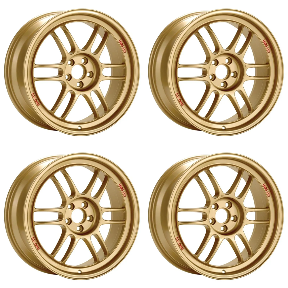 (set of 4) Enkei RPF1 Gold | 18x8.5" +40mm | 5x114.3mm Wheel