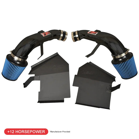 Injen 14 Infiniti Q50 3.7L V6 Black Dual Short Ram Intake w/ MR Techn and Heat Shields
