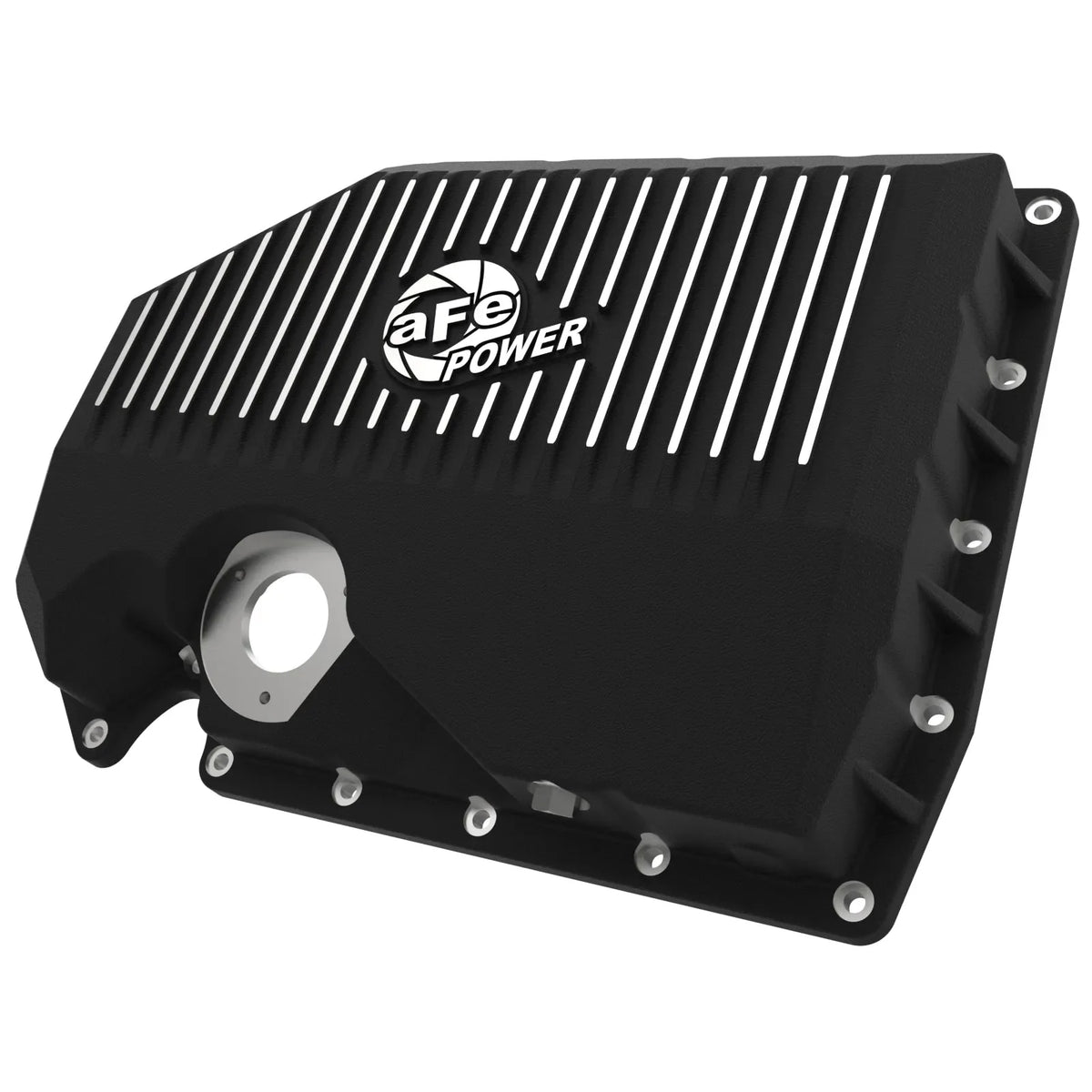 aFe 05-19 VW 1.8L/2.0L w/ Oil Sensor Engine Oil Pan Black POWER Street Series w/ Machined Fins
