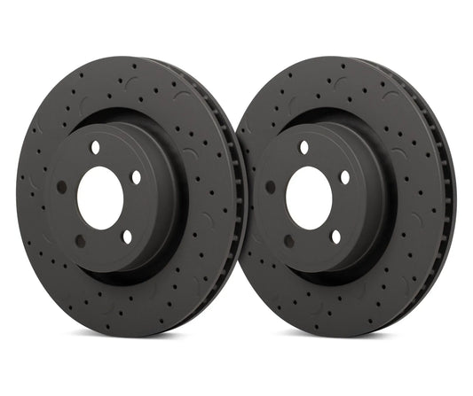 Hawk Performance Drilled and Slotted Front Brake Rotor Set | BMW 318ti (1995) (HTC4725)