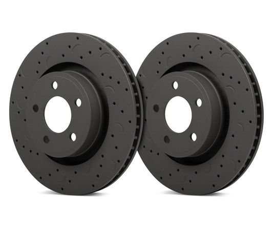 Hawk Performance Drilled and Slotted Rear Brake Rotor Set | BMW X5 (2002) (HTC4763)