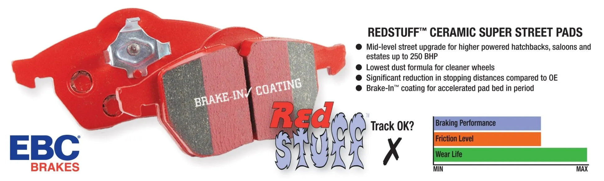 EBC Redstuff Front Brake Pads | 08-10 BMW M3 4.0 (E90)