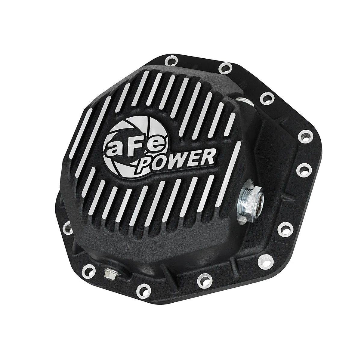 aFe Power Pro Ser Rear Diff Cover Black w/Mach Fins 2017 Ford Diesel Trucks V8-6.7L(td) Dana M275-14