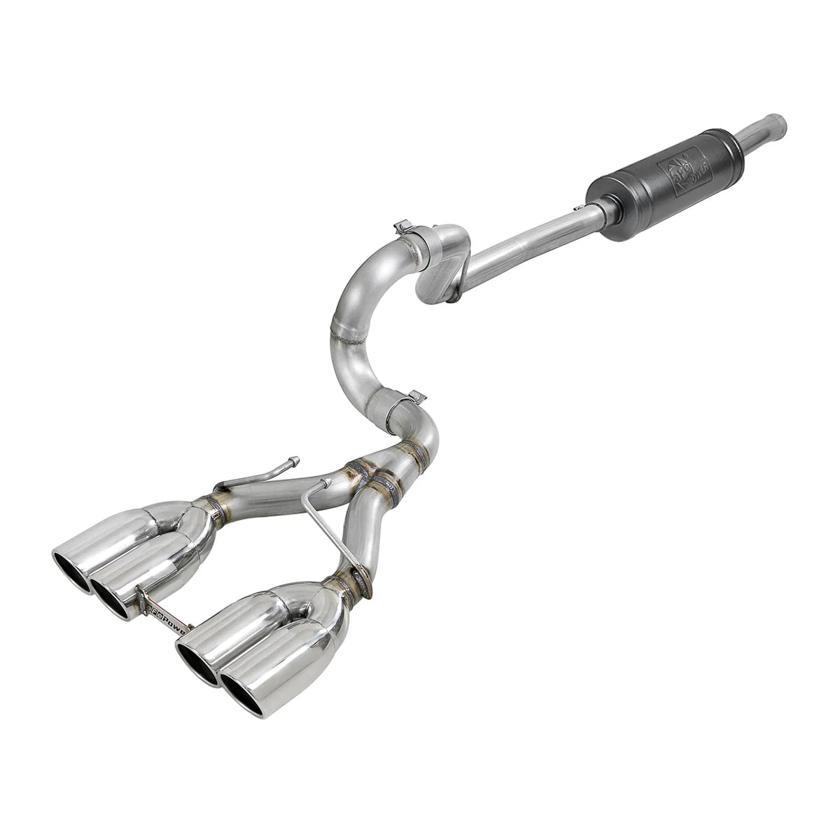 aFe Rebel Series 2.5in. 304 SS C/B Exhaust System 2018 Jeep Wrangler (JL) V6-3.6L - Polished Tip