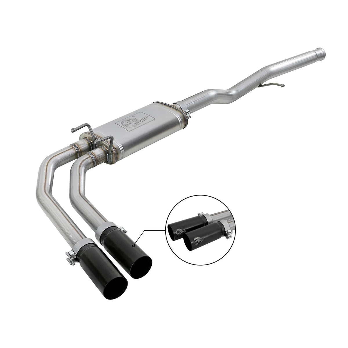 aFe Rebel Series 3in to 2.5in 409 SS Cat-Back Exhaust w/ Black Tips 09-18 GM Silverado/Sierra 5.4L