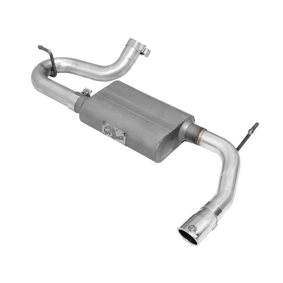 aFe Scorpion 2-1/2in Alum Steel Axle-Back Exhaust w/Polished Tip 07-18 Jeep Wrangler JK V6-3.6/3.8L