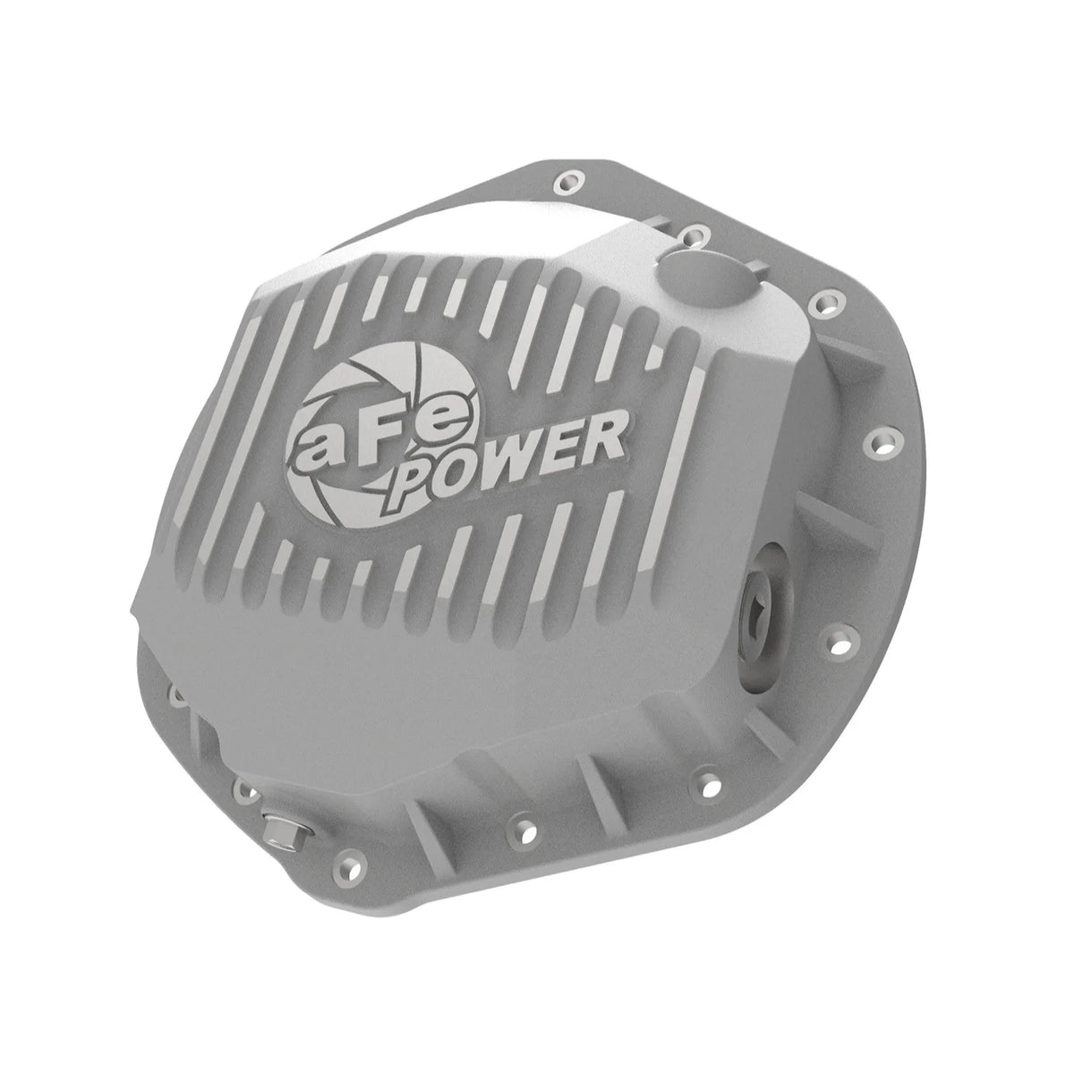 aFe Street Series Rear Differential Cover Raw w/ Machined Fins 01-18 GM Diesel Trucks V8-6.6L (td)