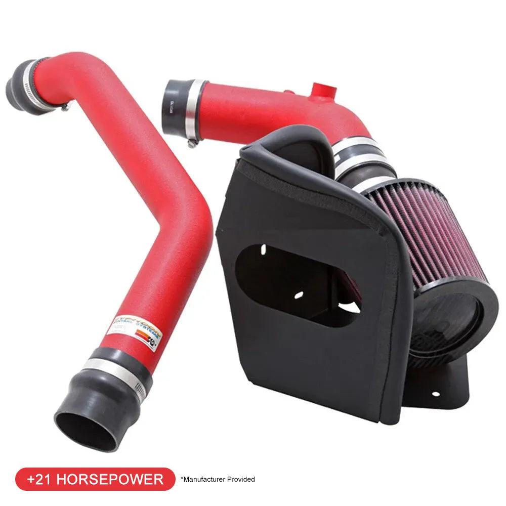 K&N 08-09 Mitsubishi Evo X Wrinkle Red Typhoon Short Ram Intake