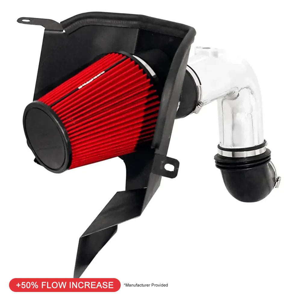 Spectre 03-07 Dodge RAM L6-5.9L DSL Air Intake Kit - Polished w/Red Filter