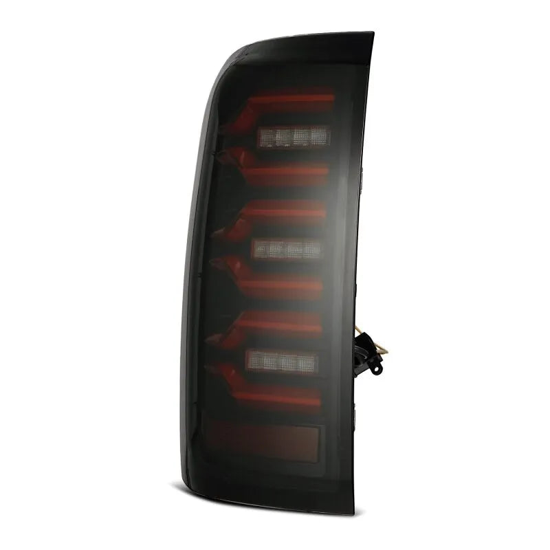 AlphaRex 14-18 Chevy Silverado 1500 Luxx-Series LED Tail Lights Black/Red w/Activ Light/Seq Signal